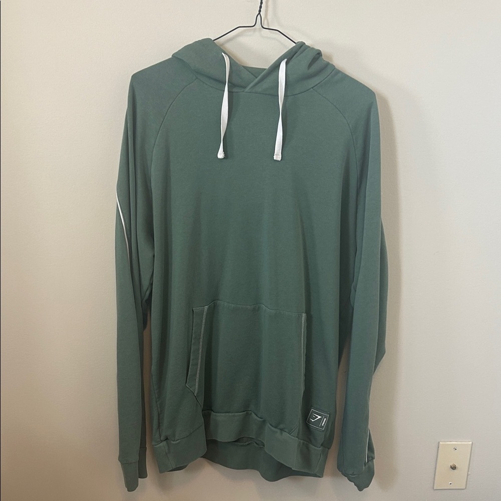 Gymshark Green Hoodie with White Accents